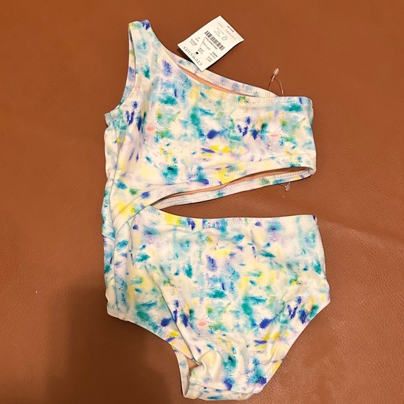 Crewcuts NWT One Shoulder Tie-Dye Swimsuit - Picture 3 of 7